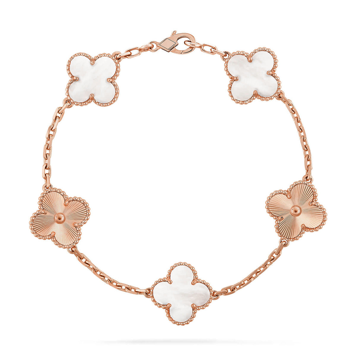 [Marin]CLOVER WHITE PEARL MOP 5 MOTIF BRACELET COLLECTION