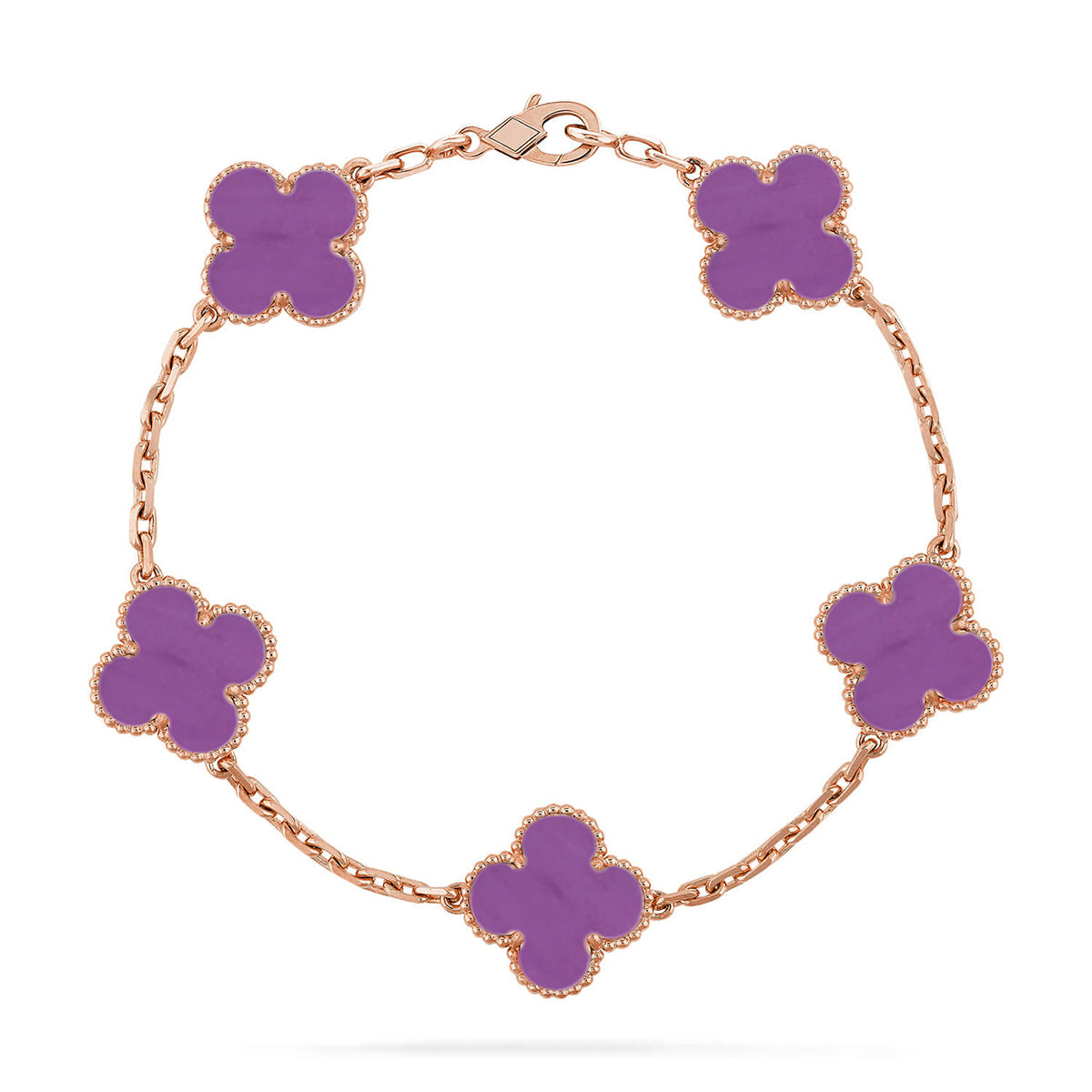 [Marin-Jewelry] CLOVER 5 MOTIF VIOLET BRACELET COLLECTION