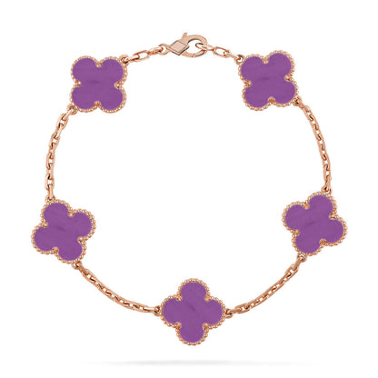 [Marin-Jewelry] CLOVER 5 MOTIF VIOLET BRACELET COLLECTION