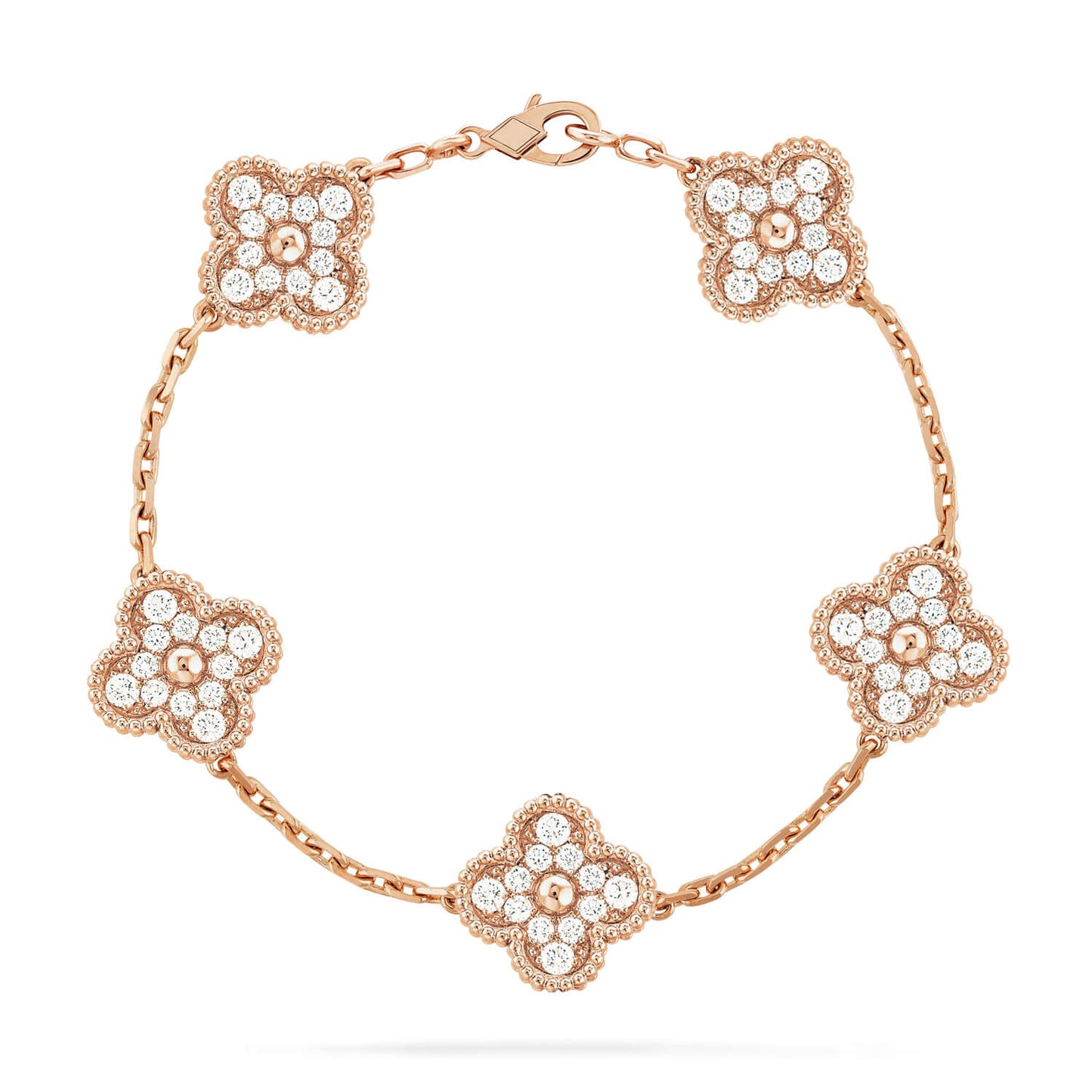 [Marin-Jewelry] CLOVER 5 MOTIF FULL DIAMOND BRACELET COLLECTION