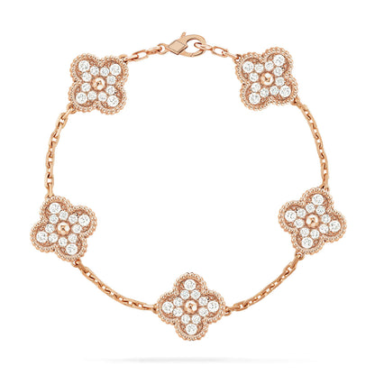 [Marin] CLOVER 5 MOTIF FULL DIAMOND BRACELET COLLECTION