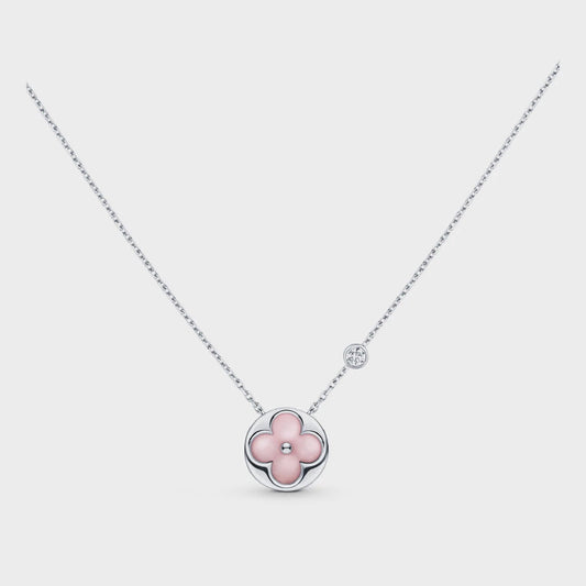 [Marin]SUN MOTIF PINK MOP SILVER BRACELET