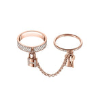 [Marin]HM KELLY CLOCHETTE DOUBLE RING IN  WITH DIAMONDS