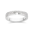 [Marin]BAGUE ALLIANCE SERTIE DE DIAMANTS PAVÉES 4MM