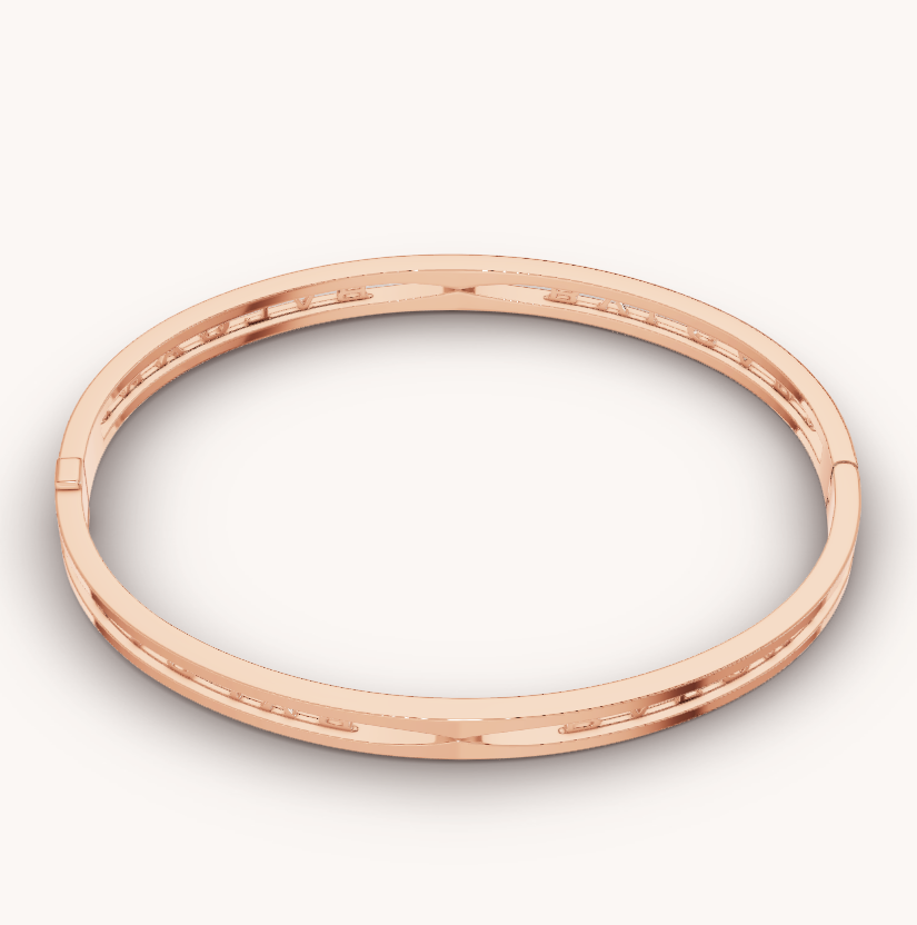 [Marin]ZERO 1 SPIRAL LOGO PINK GOLD BRACELET