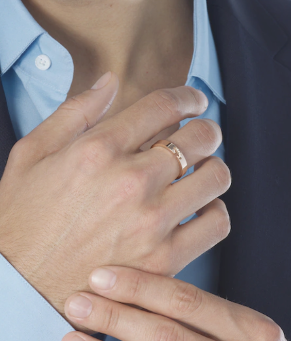 [Marin]BAGUE ALLIANCE LIENS VIDENCE DIAMOND 4MM