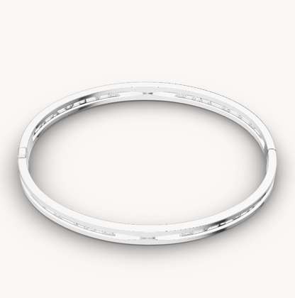 [Marin]ZERO 1 SPIRAL LOGO SILVER BRACELET