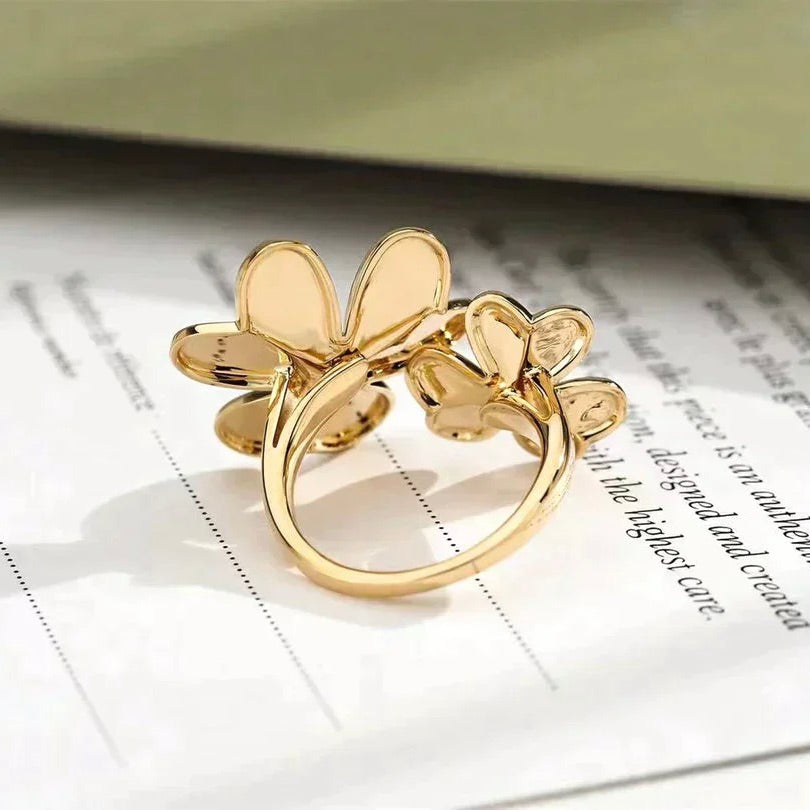 [Marin]BAGUE EN DIAMANT CLOVER COMOS OR