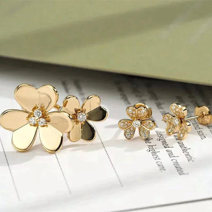 [Marin]BAGUE EN DIAMANT CLOVER COMOS OR