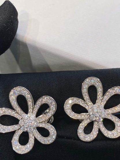 [Marin]FLOWERLACE EARRINGS FULL DIAMONDS