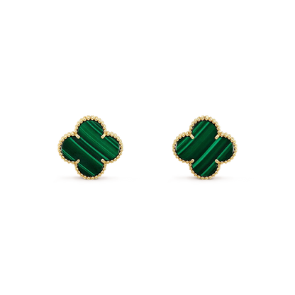 [Marin]CLOVER MINI 9.5MM MALACHITE  EARRINGS
