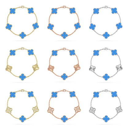 [Marin] CLOVER 5 MOTIF BLUE AGATE BRACELET COLLECTION