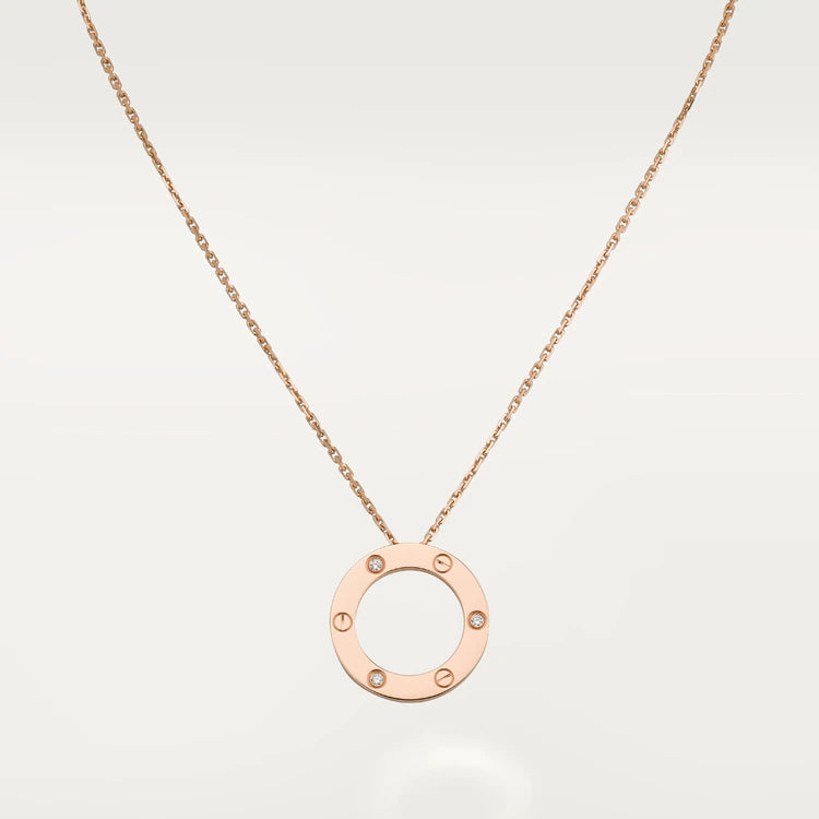 [Marin]LOVE NECKLACE 16MM 3 DIAMONDS
