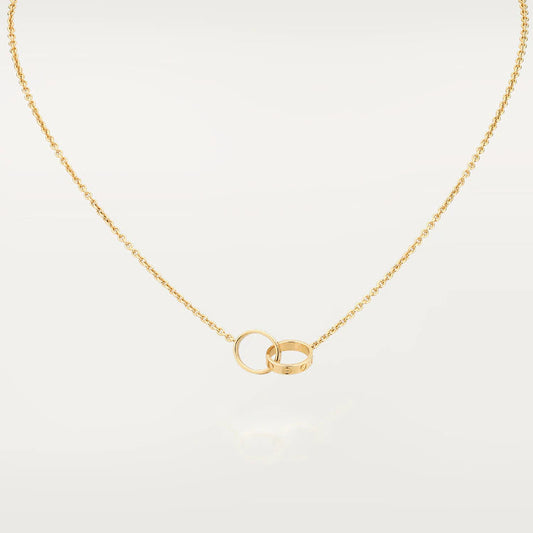 [Marin]LOVE NECKLACE DOUBLE RING GOLD