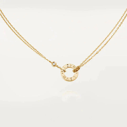 [Marin]LOVE NECKLACE 16MM 2 DIAMONDS