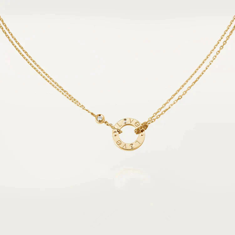 [Marin]LOVE NECKLACE 16MM 2 DIAMONDS