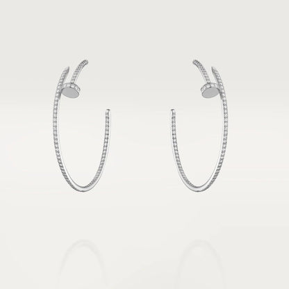 [Marin-Jewelry]JUSTE EARRINGS FULL DIAMONDS 1.8MM