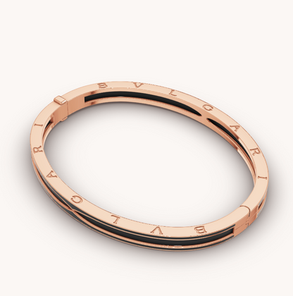 [Marin]ZERO 1 PINK GOLD WITH MATTE BLACK CERAMIC BRACELET