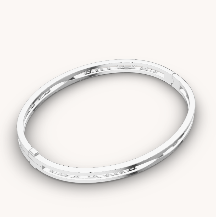 [Marin]ZERO 1 SPIRAL LOGO SILVER BRACELET
