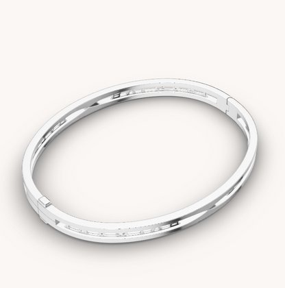 [Marin]ZERO 1 SPIRAL LOGO SILVER BRACELET