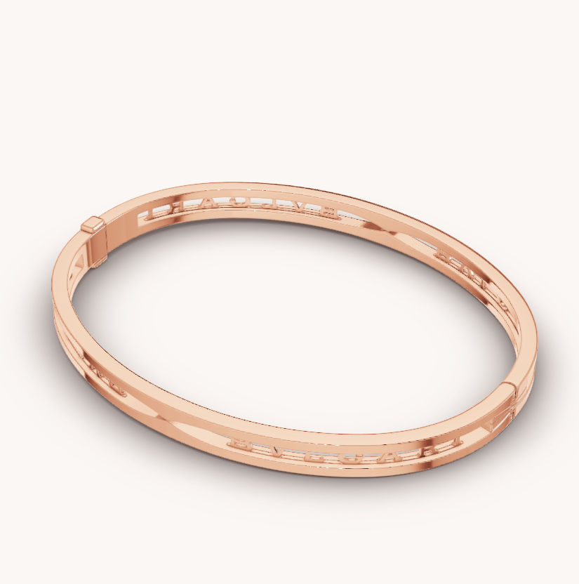 [Marin]ZERO 1 SPIRAL LOGO PINK GOLD BRACELET
