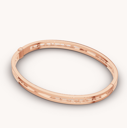 [Marin]ZERO 1 SPIRAL LOGO PINK GOLD BRACELET