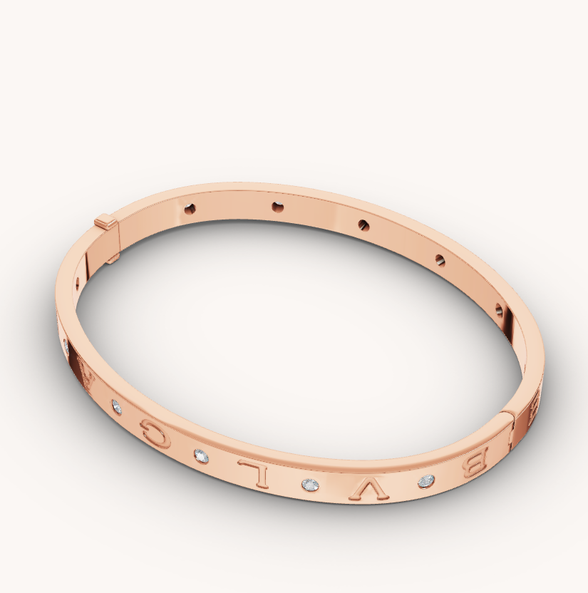 [Marin]ZERO 1 PINK GOLD 12 DIAMONDS BRACELET