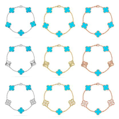 [Marin] CLOVER 5 MOTIF TURQUOISE BRACELET COLLECTION
