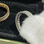 [Marin]BAGUE EN ARGENT SERTIE DE DIAMANTS PERLÉS