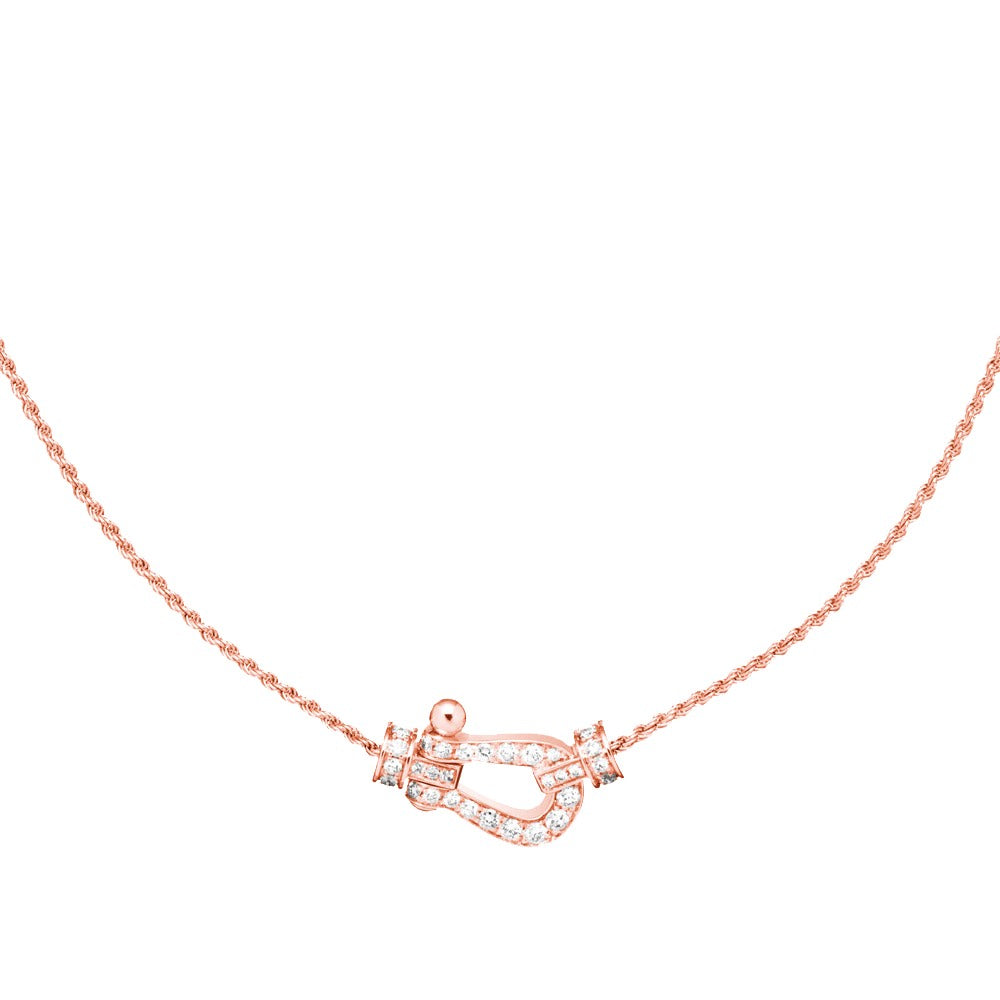 [Marin-Jewelry]FORCE 10 PINK GOLD DIAMOND NECKLACE