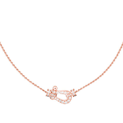 [Marin-Jewelry]FORCE 10 PINK GOLD DIAMOND NECKLACE