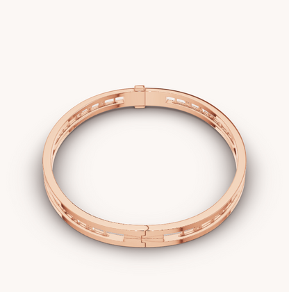 [Marin]ZERO 1 SPIRAL LOGO PINK GOLD BRACELET