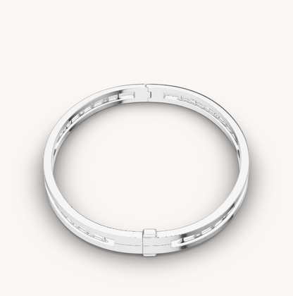 [Marin]ZERO 1 SPIRAL LOGO SILVER BRACELET