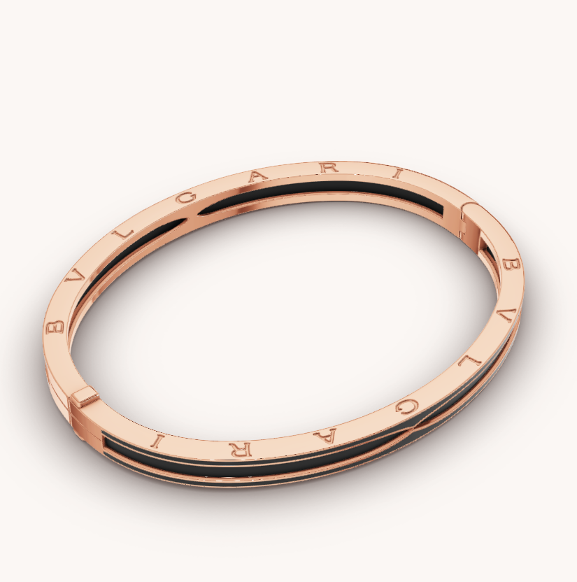 [Marin]ZERO 1 PINK GOLD WITH MATTE BLACK CERAMIC BRACELET