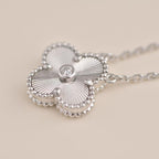 [Marin]CLOVER COLLIER LASER DIAMANT 15 MM ARGENT