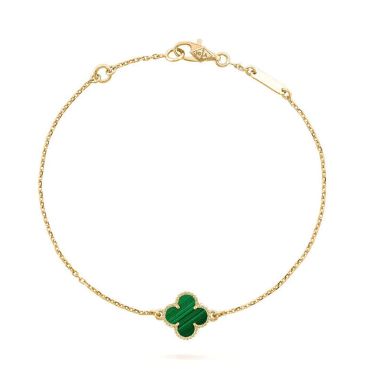 [Marin]CLOVER BRACELET MALACHITE 1 MOTIF
