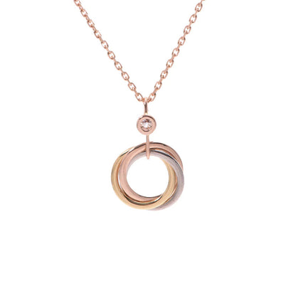 [Marin]TRINITY SILVER GOLD PINK GOLD NECKLACE