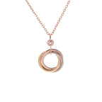 [Marin]TRINITY SILVER GOLD PINK GOLD NECKLACE
