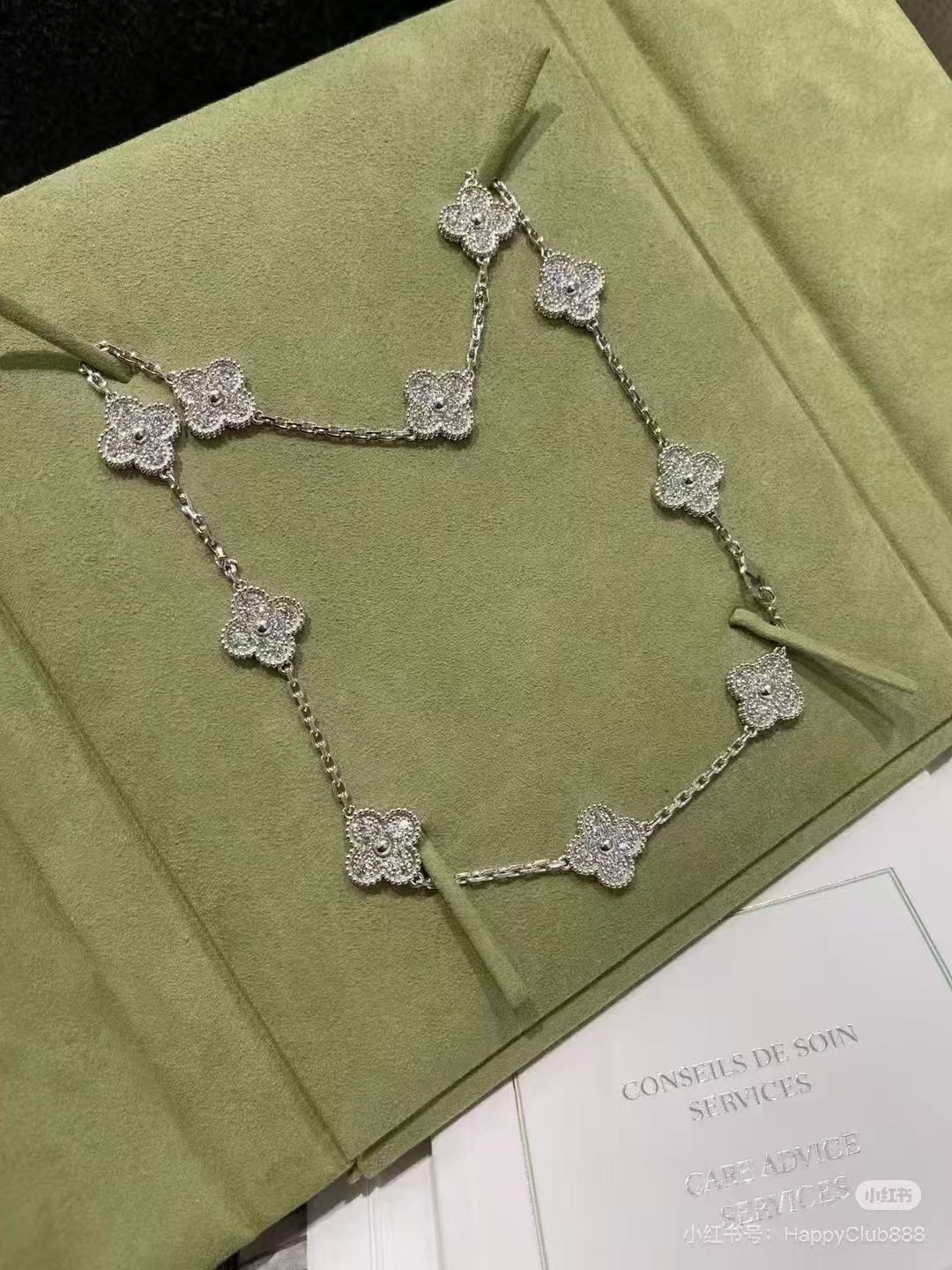 [Marin-Jewelry Jewelry] クローバー 10モチーフ フルダイヤモンドネックレス