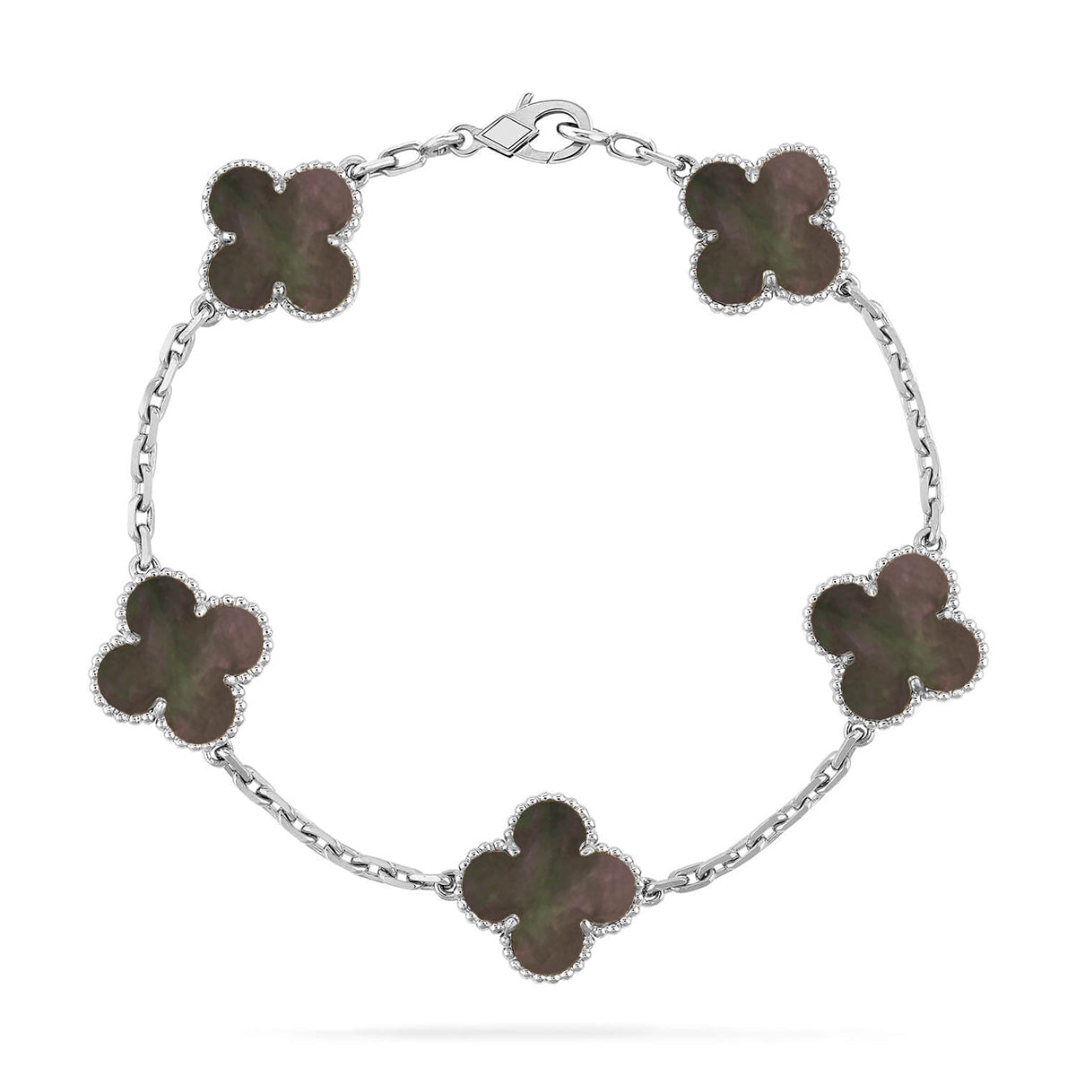 [⭐Shinejoy] CLOVER 5 MOTIF GRAY MOP BRACELET COLLECTION