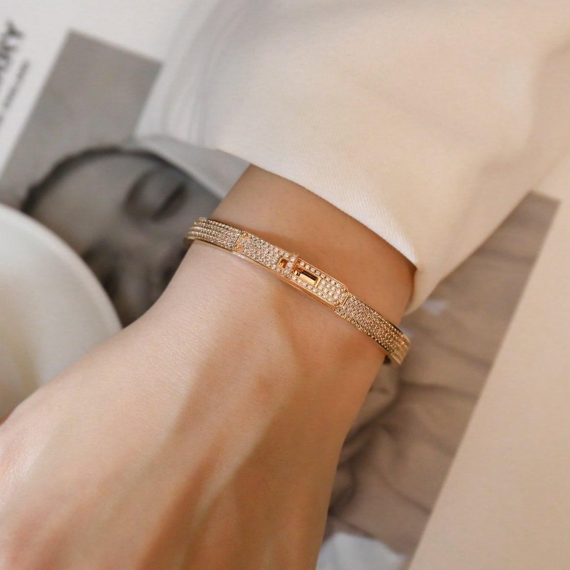 [Marin]KELLY BRACELET DIAMOND PAVED