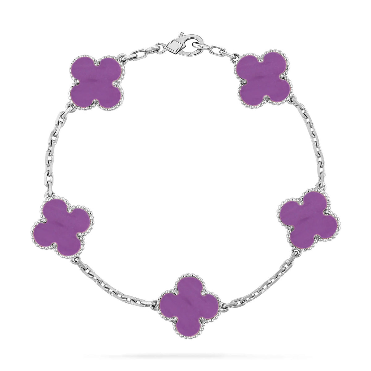 [Marin-Jewelry] CLOVER 5 MOTIF VIOLET BRACELET COLLECTION