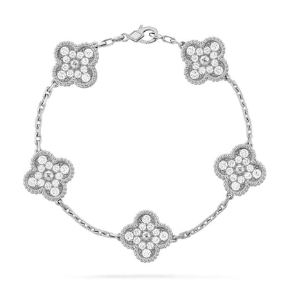 [Marin-Jewelry] CLOVER 5 MOTIF FULL DIAMOND BRACELET COLLECTION