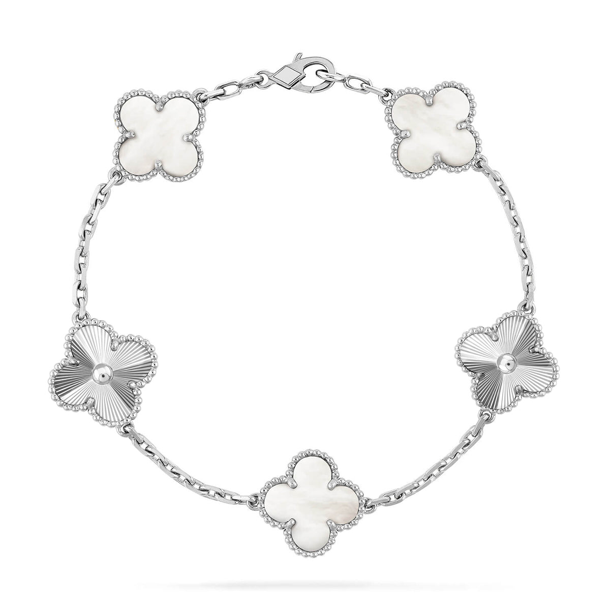 [Marin]CLOVER WHITE PEARL MOP 5 MOTIF BRACELET COLLECTION