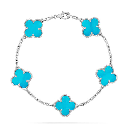 [Marin] CLOVER 5 MOTIF TURQUOISE BRACELET COLLECTION