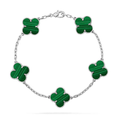 [Marin-Jewelry] CLOVER 5 MOTIF MALACHITE BRACELET COLLECTION