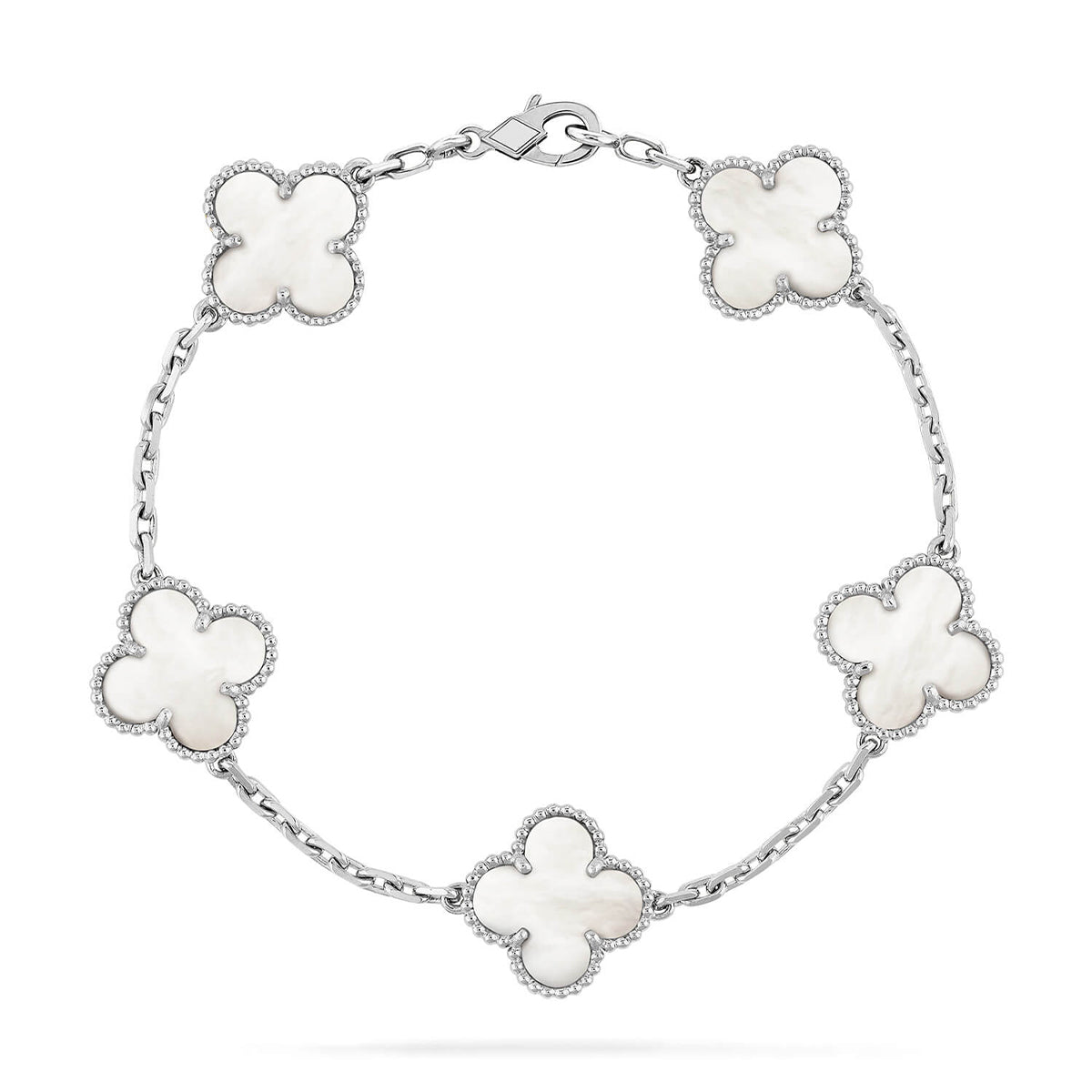 [Marin]CLOVER WHITE PEARL MOP 5 MOTIF BRACELET COLLECTION