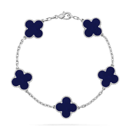 [Marin-Jewelry]CLOVER 5 MOTIF LAPIS LAZULI BRACELET COLLECTION