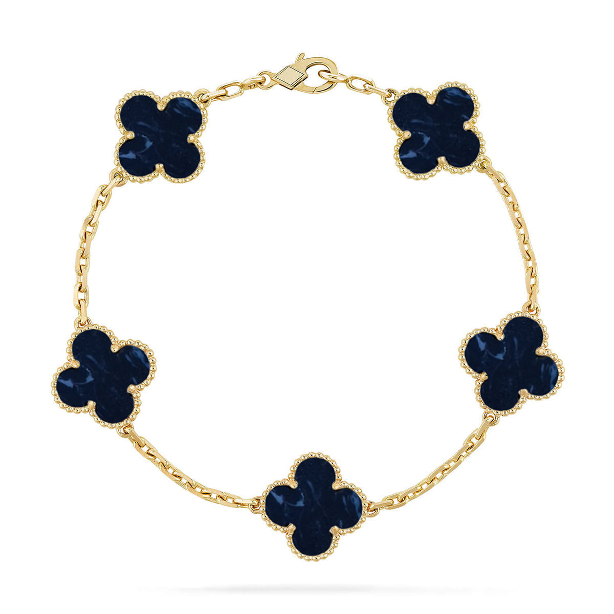 [Marin-Jewelry]CLOVER 5 MOTIF PIETERSITE BRACELET COLLECTION