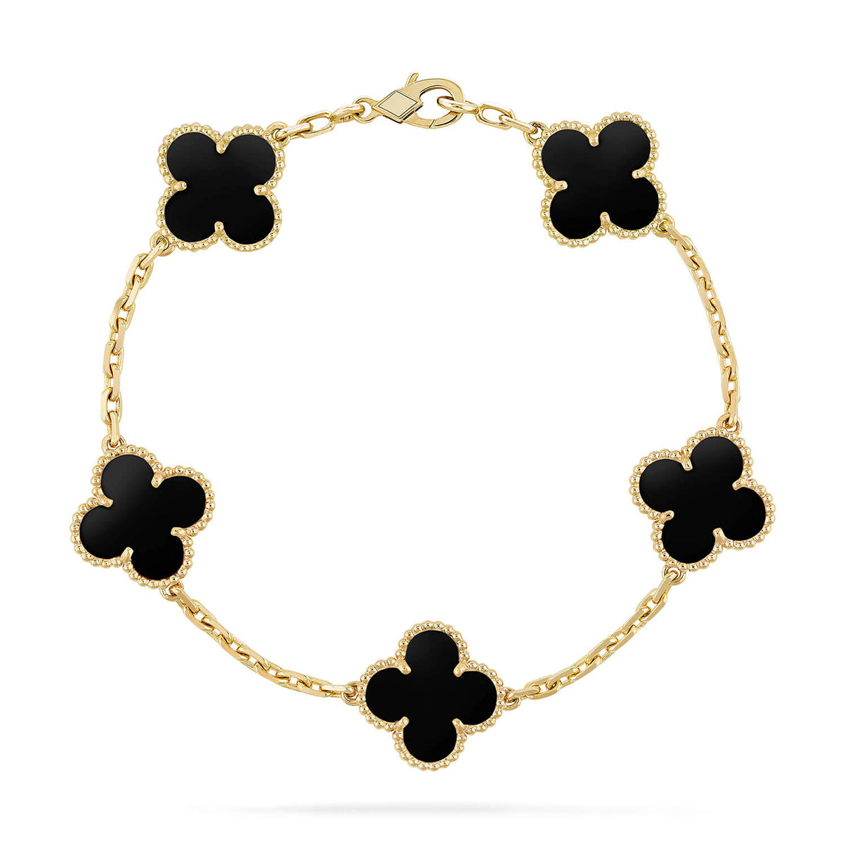 [Marin] CLOVER 5 MOTIF ONYXS BRACELET COLLECTION